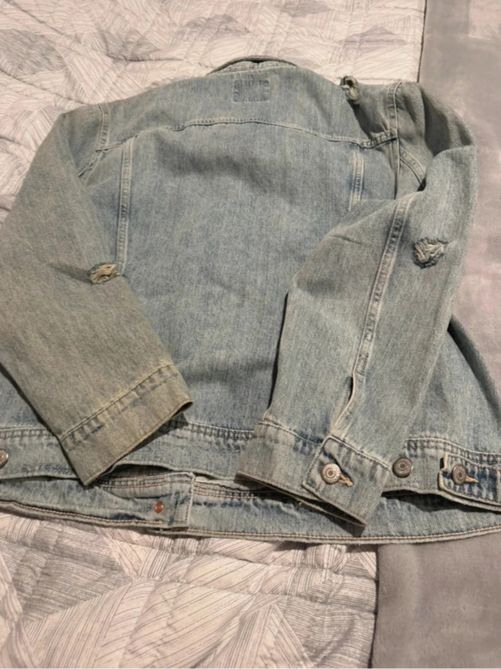 Old Navy Light Wash Distressed Denim Jacket